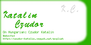katalin czudor business card